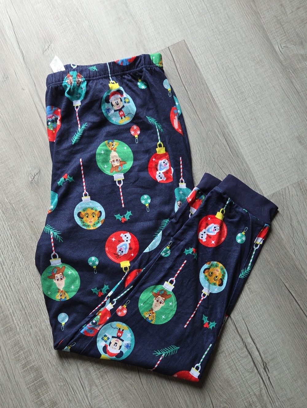 Disney Navy Christmas Ornament Pajama Pants 2X - Picture 1 of 3